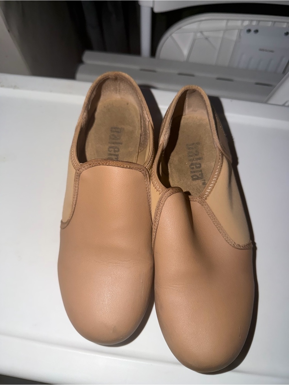 balera Nude Slip-On Dance tap shoes